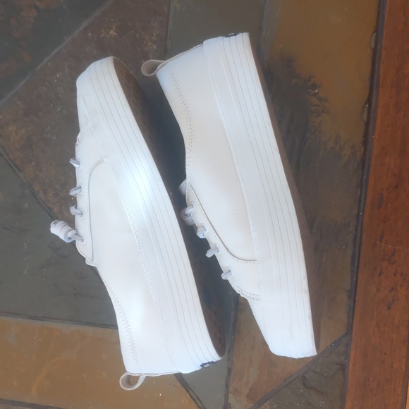Sperry White Leather Sneakers  Size 7.5 - Picture 6 of 8